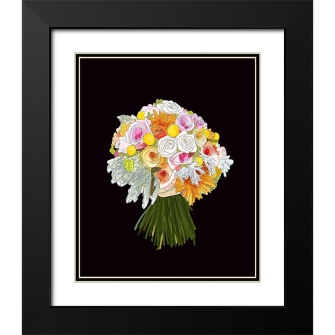 Bouquet Black Modern Wood Framed Art Print with Double Matting by Wieners, Valerie