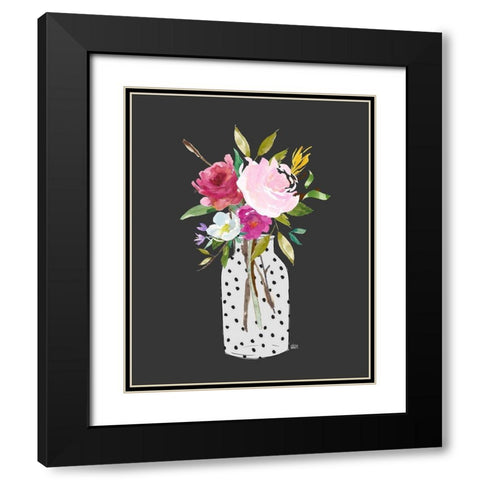Pink Still Life Black Modern Wood Framed Art Print with Double Matting by Wieners, Valerie