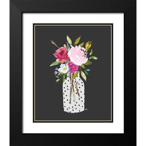 Pink Still Life Black Modern Wood Framed Art Print with Double Matting by Wieners, Valerie