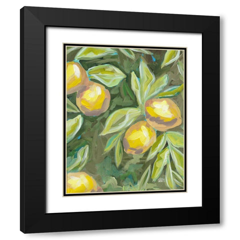 Lemon Tree Black Modern Wood Framed Art Print with Double Matting by Wieners, Valerie