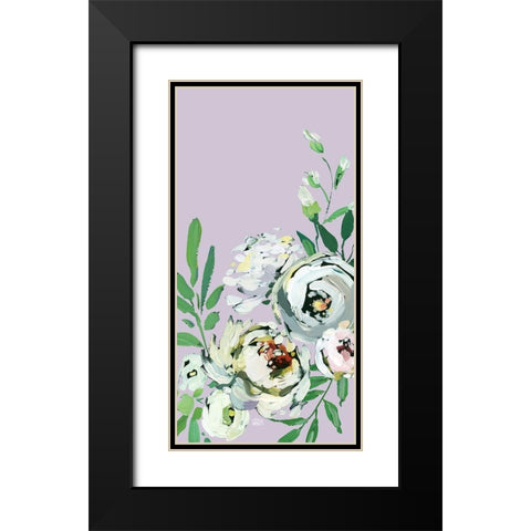 Floral Bloom Black Modern Wood Framed Art Print with Double Matting by Wieners, Valerie