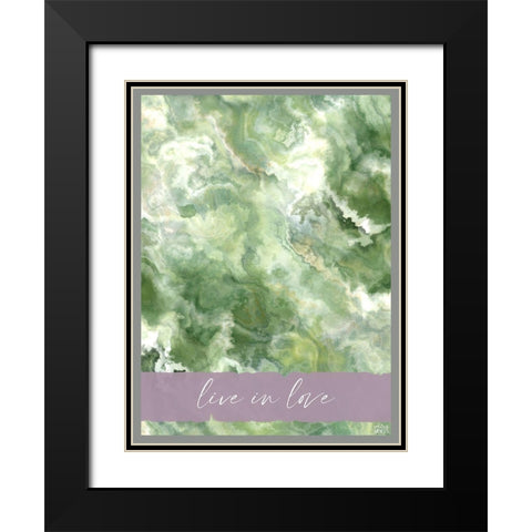 Live in Love Black Modern Wood Framed Art Print with Double Matting by Wieners, Valerie