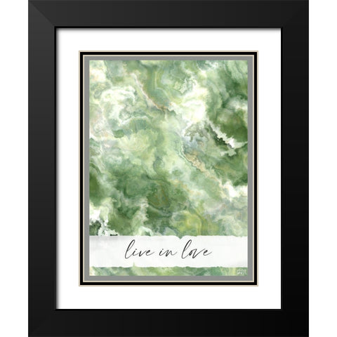 Live in Love Black Modern Wood Framed Art Print with Double Matting by Wieners, Valerie