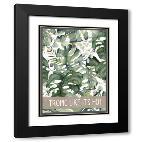 Tropic Black Modern Wood Framed Art Print with Double Matting by Wieners, Valerie