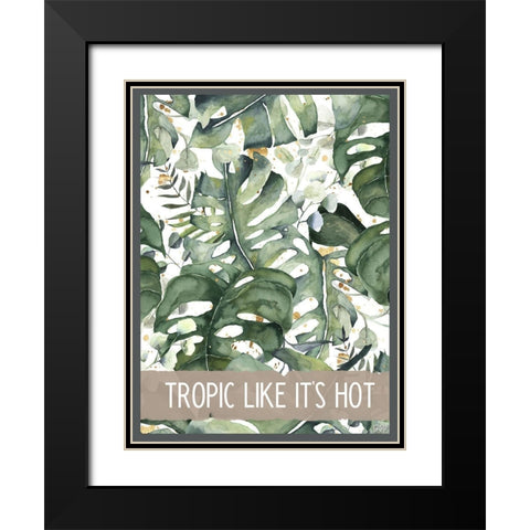 Tropic Black Modern Wood Framed Art Print with Double Matting by Wieners, Valerie
