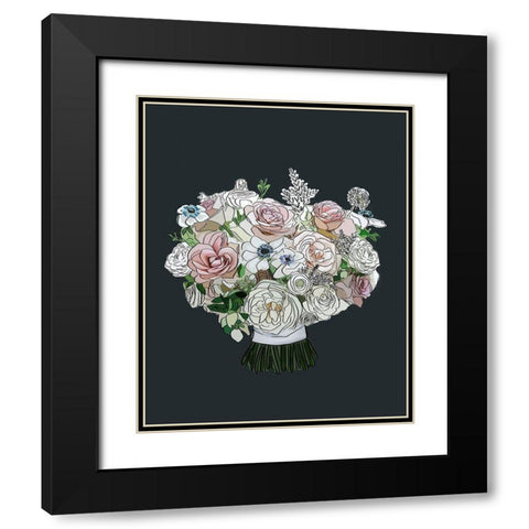 Floral I Black Modern Wood Framed Art Print with Double Matting by Wieners, Valerie
