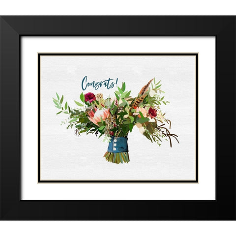 Congrats   Black Modern Wood Framed Art Print with Double Matting by Wieners, Valerie