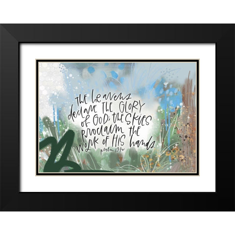 Heavens Black Modern Wood Framed Art Print with Double Matting by Wieners, Valerie
