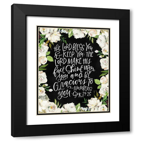 Lord Bless You Black Modern Wood Framed Art Print with Double Matting by Wieners, Valerie