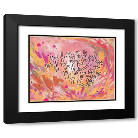 Psalm 20 Black Modern Wood Framed Art Print with Double Matting by Wieners, Valerie