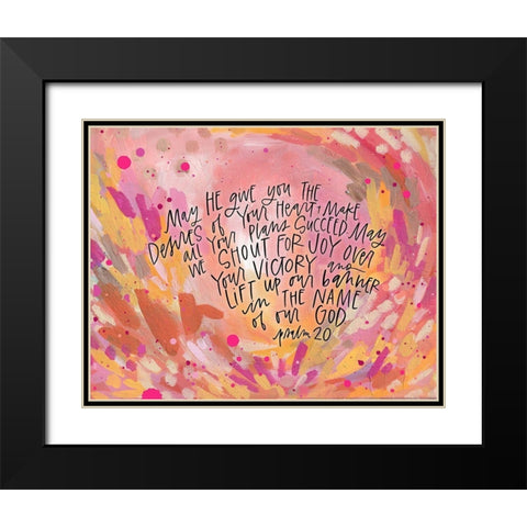 Psalm 20 Black Modern Wood Framed Art Print with Double Matting by Wieners, Valerie