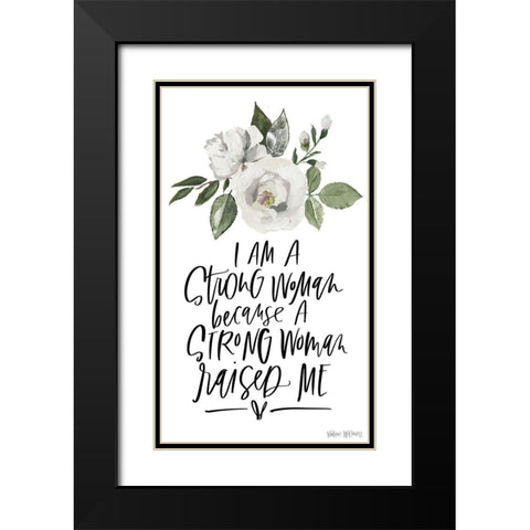 Strong Floral Black Modern Wood Framed Art Print with Double Matting by Wieners, Valerie