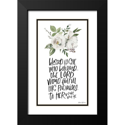 Blessed Black Modern Wood Framed Art Print with Double Matting by Wieners, Valerie