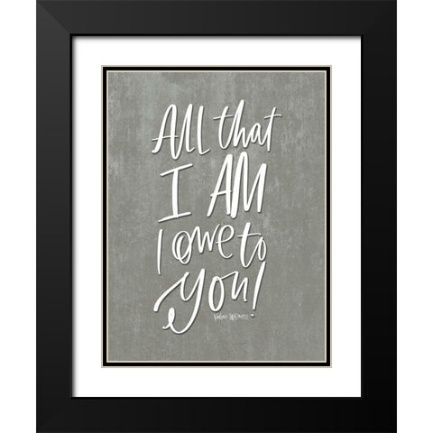 All That I Am Black Modern Wood Framed Art Print with Double Matting by Wieners, Valerie