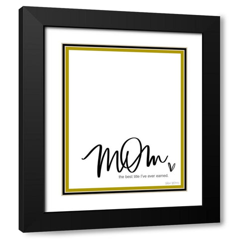 Mom Gold Black Modern Wood Framed Art Print with Double Matting by Wieners, Valerie
