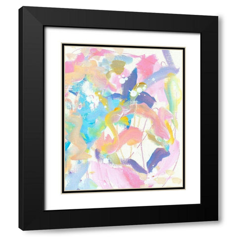 Abstract Color Black Modern Wood Framed Art Print with Double Matting by Wieners, Valerie