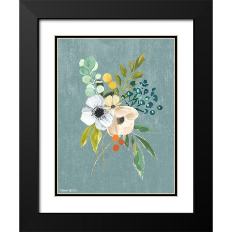 Floral Bunch II Black Modern Wood Framed Art Print with Double Matting by Wieners, Valerie