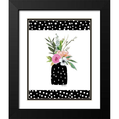 Spring Flowers Black Modern Wood Framed Art Print with Double Matting by Wieners, Valerie