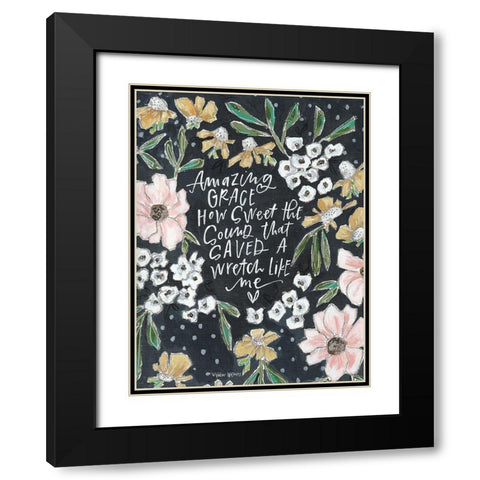 Amazing Grace Black Modern Wood Framed Art Print with Double Matting by Wieners, Valerie