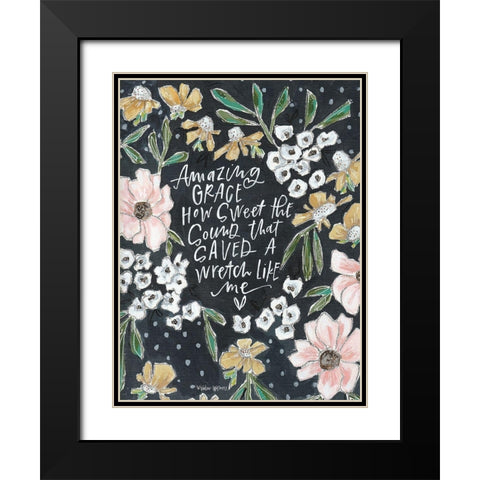Amazing Grace Black Modern Wood Framed Art Print with Double Matting by Wieners, Valerie