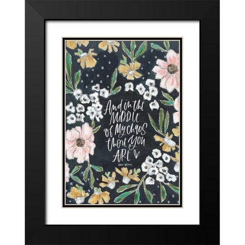 Middle of My Chaos Black Modern Wood Framed Art Print with Double Matting by Wieners, Valerie