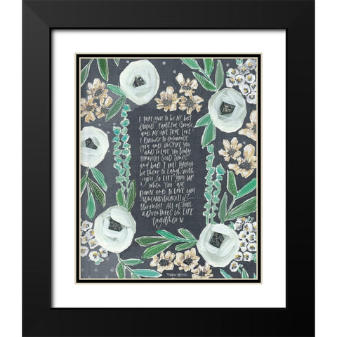 Vows Black Modern Wood Framed Art Print with Double Matting by Wieners, Valerie