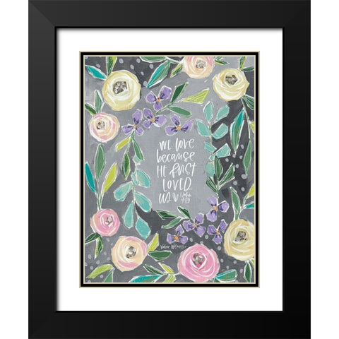 We Love Black Modern Wood Framed Art Print with Double Matting by Wieners, Valerie