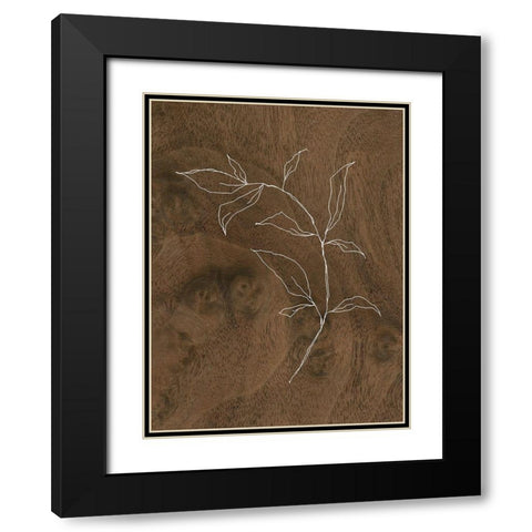 Wispy Wood I Black Modern Wood Framed Art Print with Double Matting by Wieners, Valerie