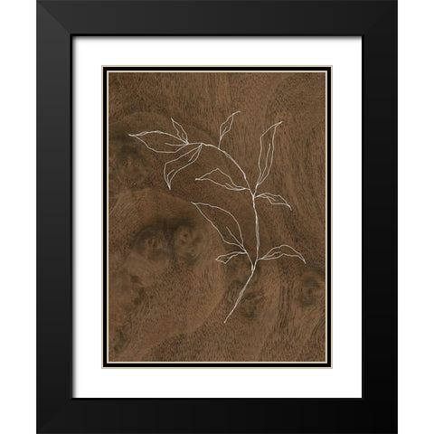 Wispy Wood I Black Modern Wood Framed Art Print with Double Matting by Wieners, Valerie