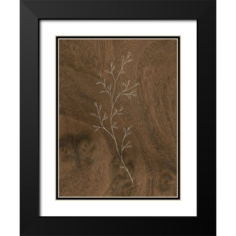 Wispy Wood II Black Modern Wood Framed Art Print with Double Matting by Wieners, Valerie