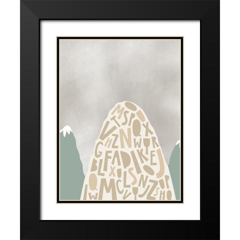 Mountains II Black Modern Wood Framed Art Print with Double Matting by Wieners, Valerie