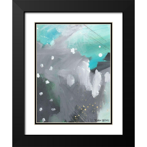 Cool Abstract Black Modern Wood Framed Art Print with Double Matting by Wieners, Valerie