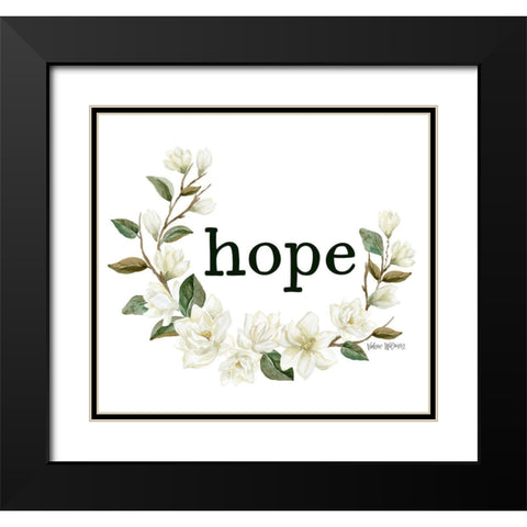 Hope Black Modern Wood Framed Art Print with Double Matting by Wieners, Valerie