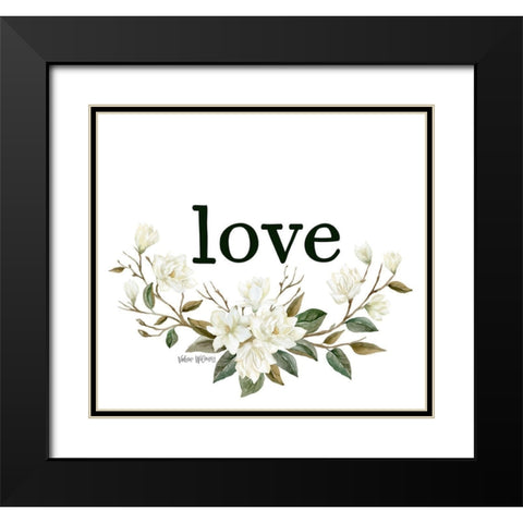 Love Black Modern Wood Framed Art Print with Double Matting by Wieners, Valerie