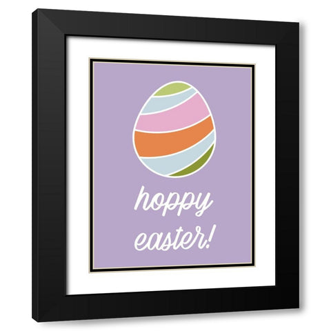 Happy Easter Black Modern Wood Framed Art Print with Double Matting by Wieners, Valerie