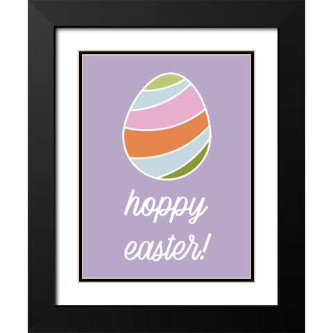 Happy Easter Black Modern Wood Framed Art Print with Double Matting by Wieners, Valerie