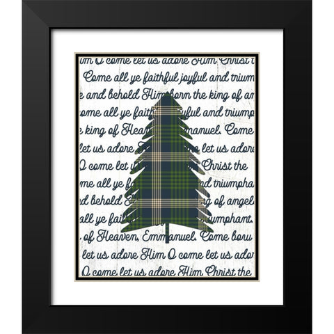 Faithful Christmas Tree Black Modern Wood Framed Art Print with Double Matting by Wieners, Valerie