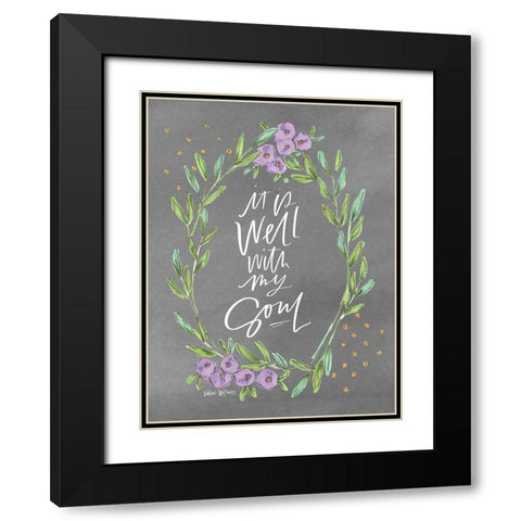 It Is Well Black Modern Wood Framed Art Print with Double Matting by Wieners, Valerie