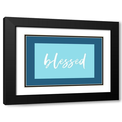 Blessed Black Modern Wood Framed Art Print with Double Matting by Wieners, Valerie