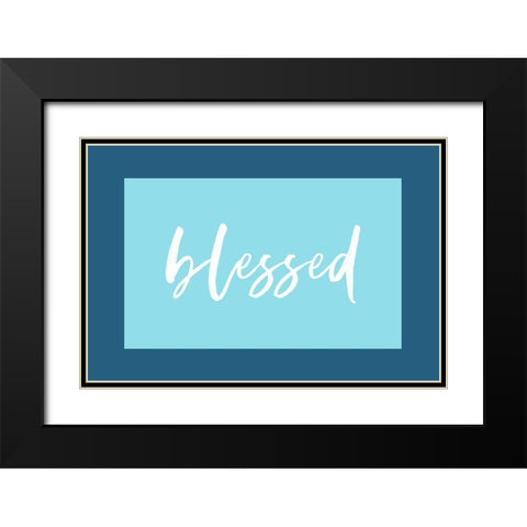 Blessed Black Modern Wood Framed Art Print with Double Matting by Wieners, Valerie
