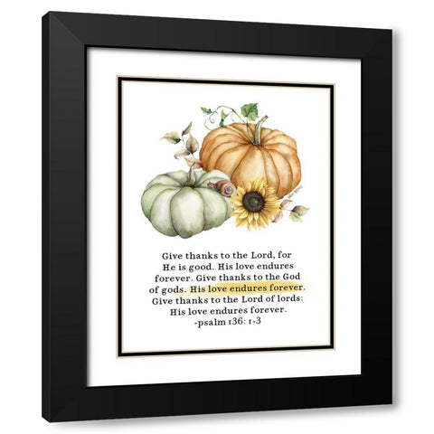 His Love Endures Forever Black Modern Wood Framed Art Print with Double Matting by Wieners, Valerie