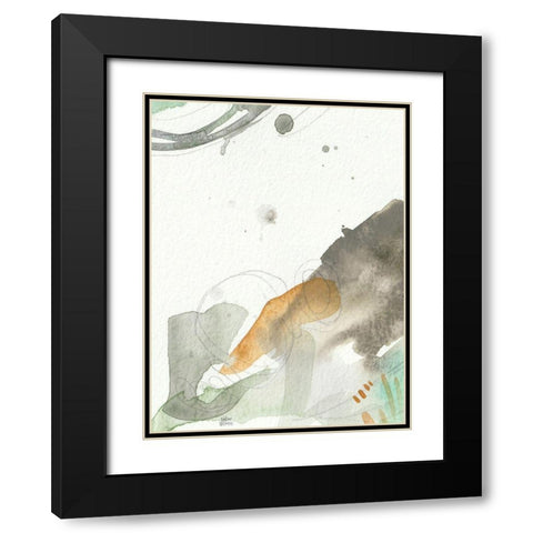 Earthy Abstract III Black Modern Wood Framed Art Print with Double Matting by Wieners, Valerie