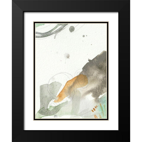 Earthy Abstract III Black Modern Wood Framed Art Print with Double Matting by Wieners, Valerie