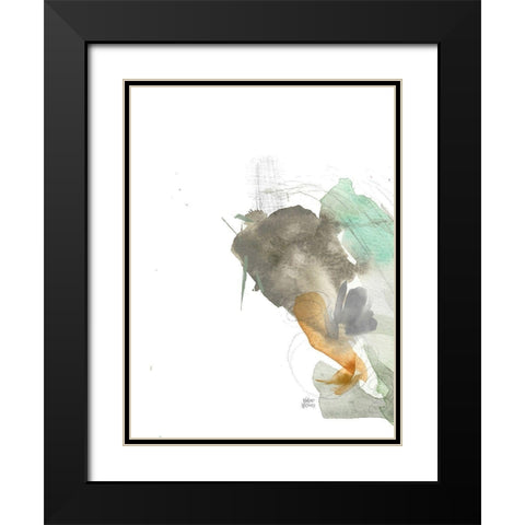 Earthy Abstract VI Black Modern Wood Framed Art Print with Double Matting by Wieners, Valerie