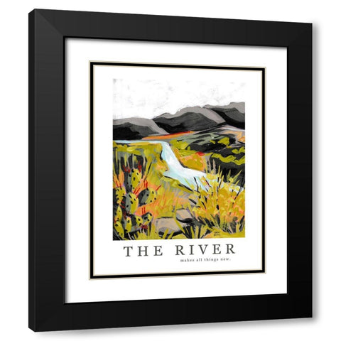 The River Black Modern Wood Framed Art Print with Double Matting by Wieners, Valerie