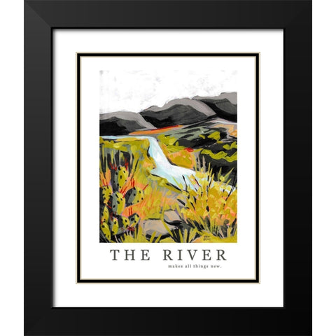The River Black Modern Wood Framed Art Print with Double Matting by Wieners, Valerie