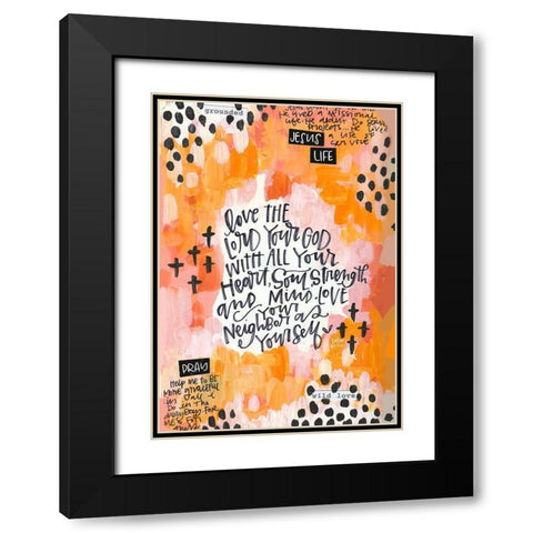 Love the Lord Black Modern Wood Framed Art Print with Double Matting by Wieners, Valerie