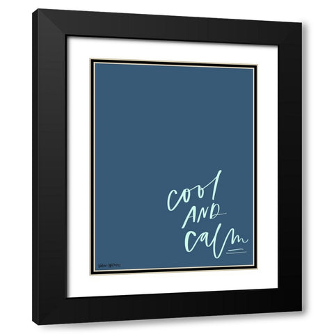 Cool and Calm Black Modern Wood Framed Art Print with Double Matting by Wieners, Valerie