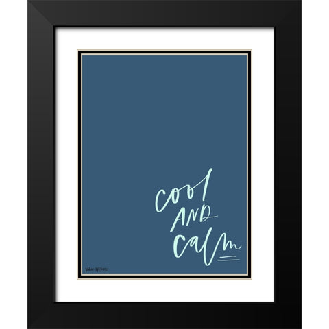 Cool and Calm Black Modern Wood Framed Art Print with Double Matting by Wieners, Valerie