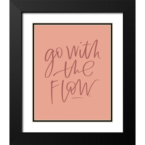 Go with the Flow Black Modern Wood Framed Art Print with Double Matting by Wieners, Valerie